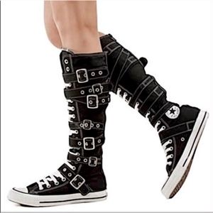 knee high converse shoes